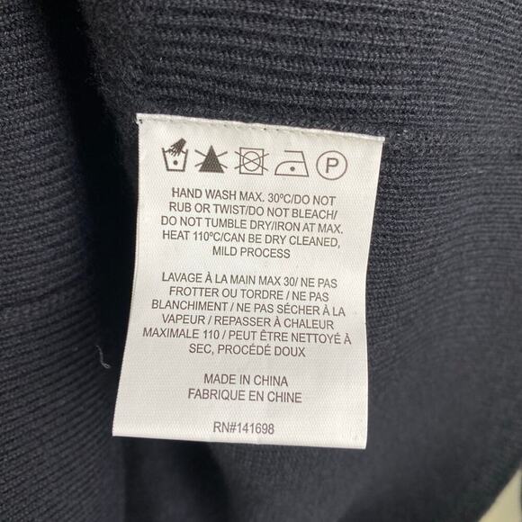 Ramy Brooke Lindsay Sweater Size L Black Lace Cashmere Blend Party Romantic - Picture 15 of 16